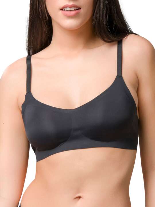 15100LU Soutien-gorge sport sans armatures Every Wear Luna Splendida Noir face