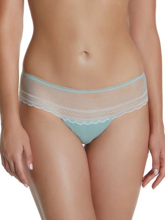 20806SE Thong shorty Mia Selmark Green face
