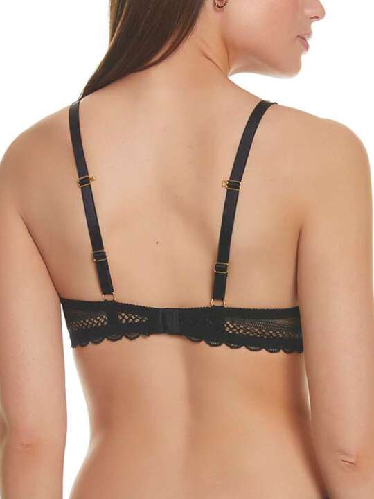 20815SE Soutien-gorge triangle plongeant Mia Selmark Noir face