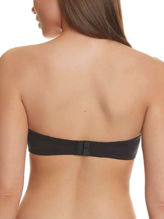 10549SE Soutien-gorge bandeau double push-up armature unique Etna Selmark Noir face