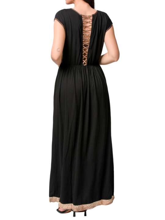 93525LU Savannah summer maxi dress Luna Splendida Printed face
