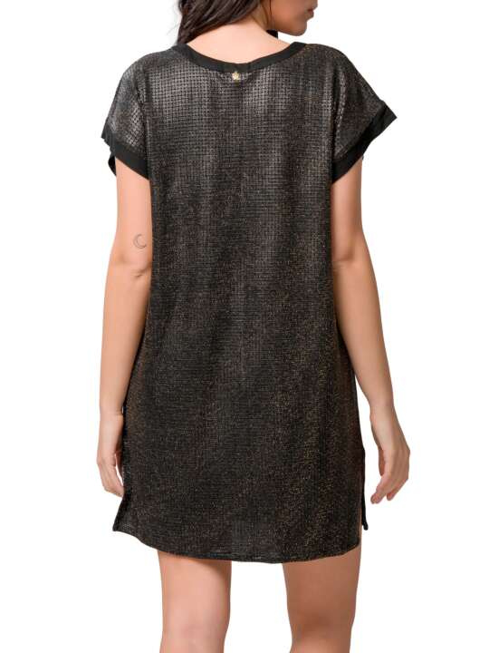 93603LU Short beach dress Star Luna Splendida Black face