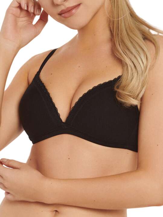 20285LI Soutien-gorge préformé sans armatures Ines Lisca Noir face