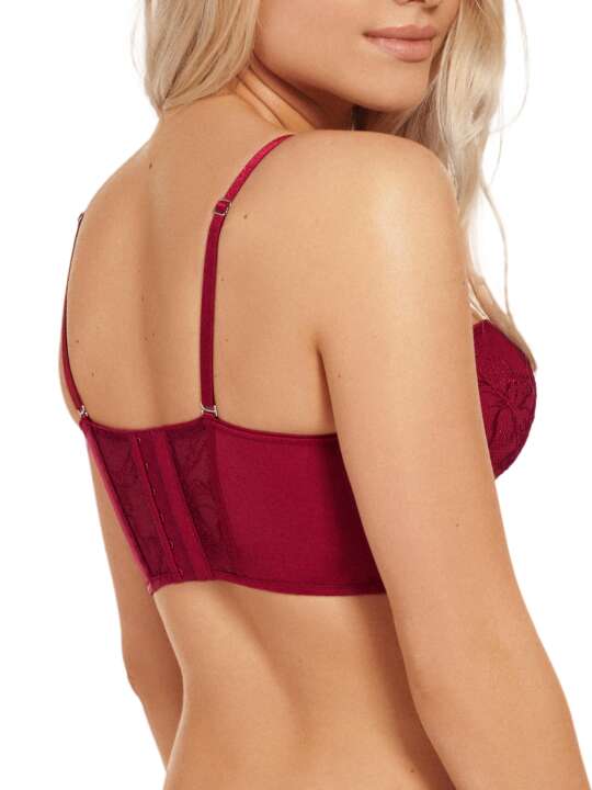 10323LI Soutien-gorge bustier balconnet push-up Ruby Lisca Rouge face