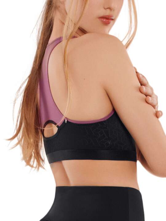 60476LI Underwired sports bra Playful Lisca Cheek Black face