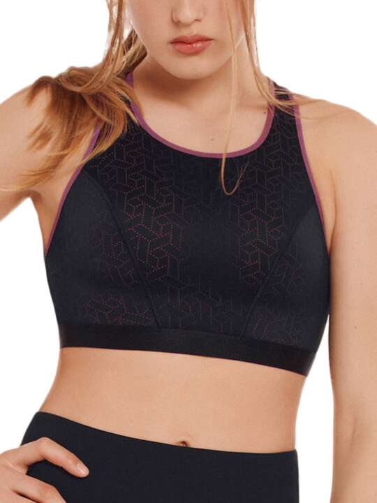60476LI Underwired sports bra Playful Lisca Cheek Black face
