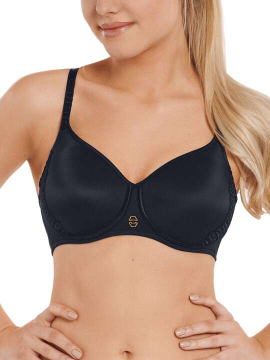 20293LI Soutien-gorge préformé sans armatures Ivonne bonnets B à E Lisca Gris Foncé face