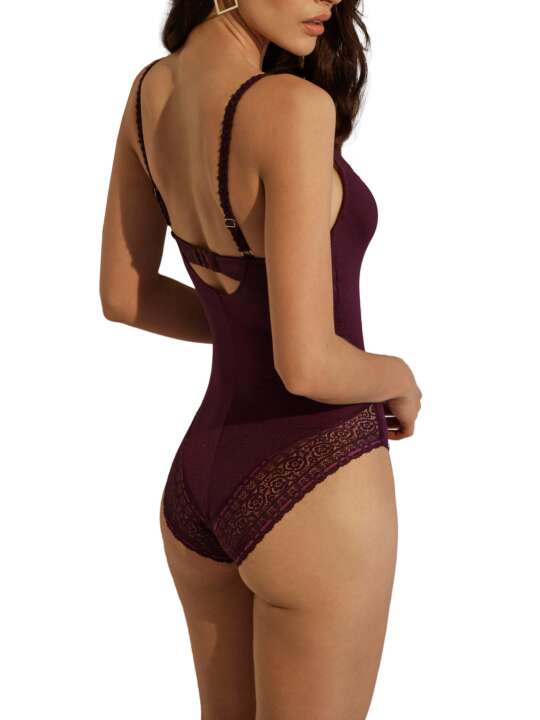 50857SE Body préformé shapewear Flavia Selmark Prune face