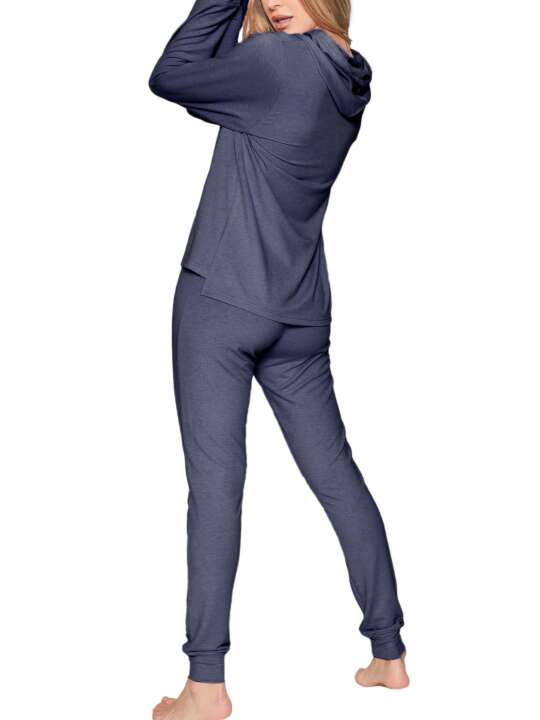 55824AD Pyjama tenue d'intérieur pantalon sweat capuche Make It Happen Admas Bleu face