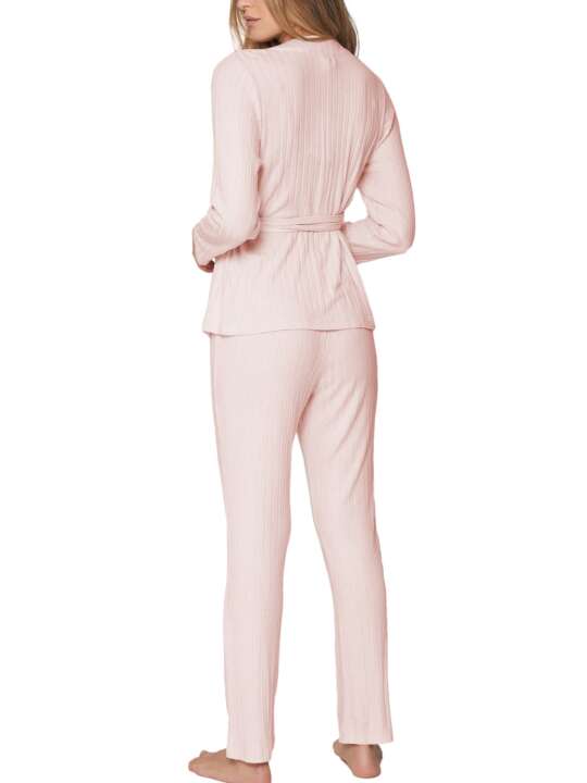 55847AD Pyjama tenue d'intérieur pantalon top croisé Elegant Line Admas Rose face