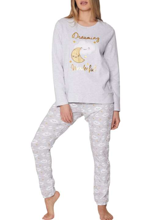 55826AD Pyjama tenue d'intérieur pantalon top Dreaming Wonderful Admas Gris face