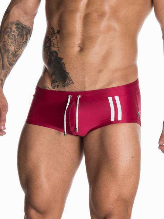 S04138G Shorty de bain Naval Gigo Bordeaux face