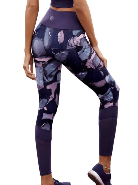 LA0144L Leggings de sport Winter Pastels Lascana Bleu Marine face