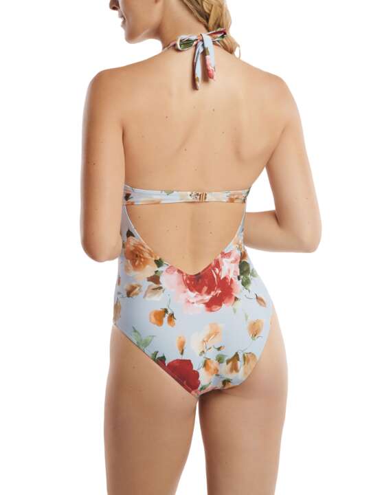 43477LI Maillot de bain une pièce préformé dos nu Hawaii Lisca Gris face