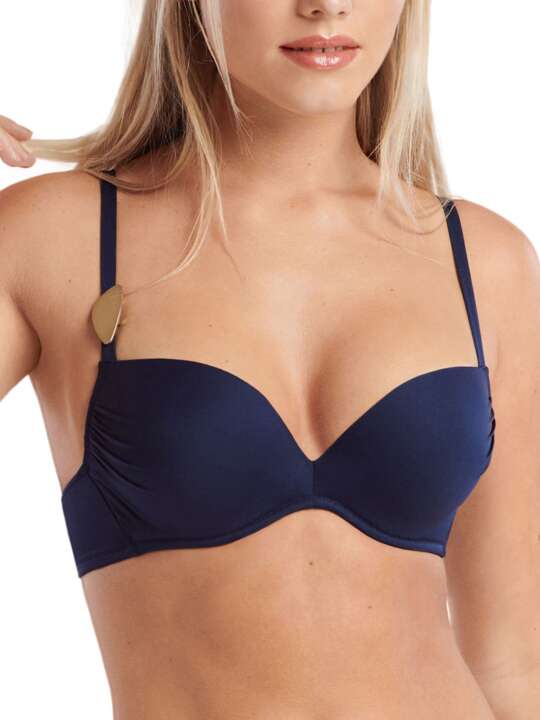 40583LI Haut maillot de bain push-up Okinawa Lisca Bleu face