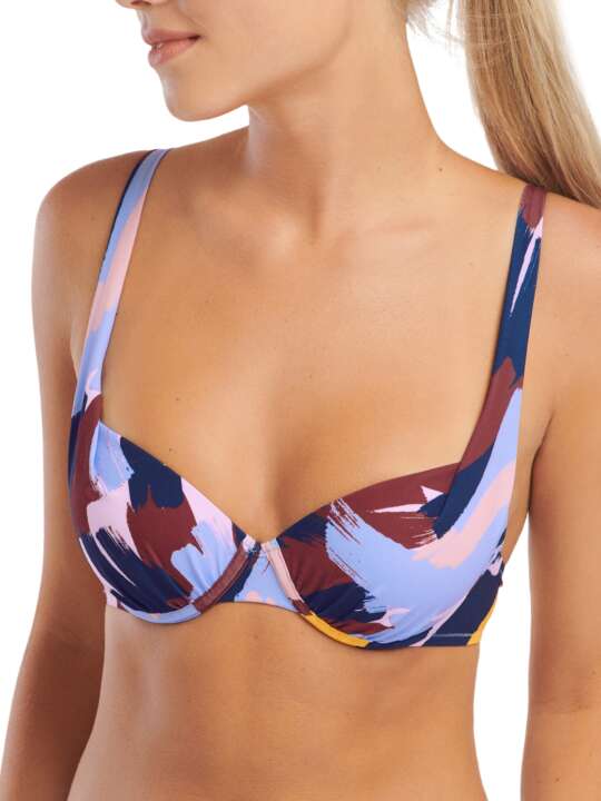 40626LI Multi-position preformed swimming costume top Panama Lisca Purple face