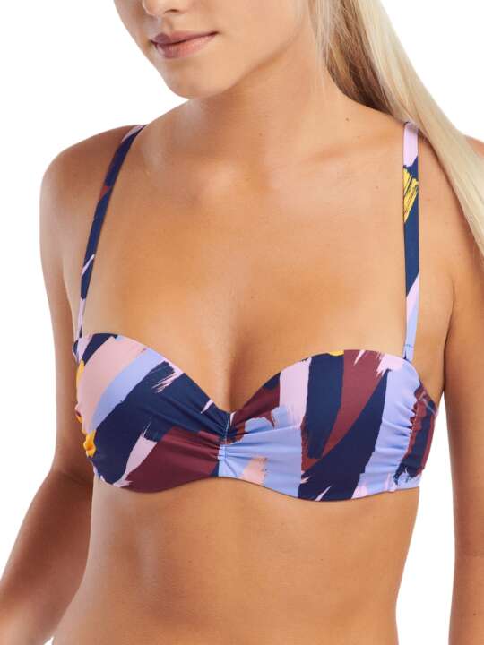 40627LI Haut maillot de bain bandeau préformé Panama Lisca Violet face