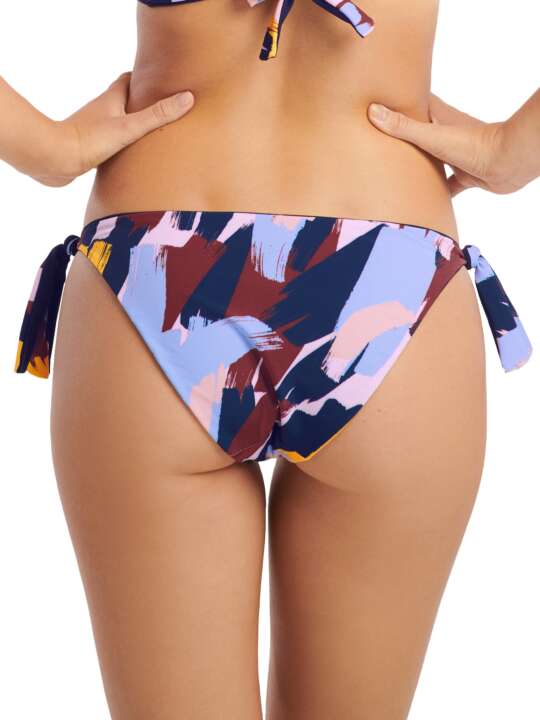 41567LI Reversible swimming costume bottoms with knots Panama Lisca Purple face