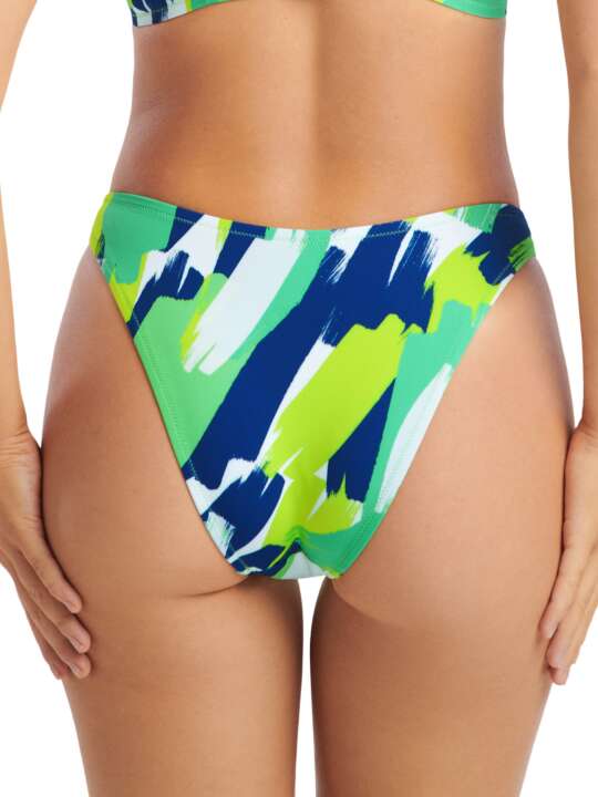 41568LI Bas maillot slip de bain échancré taille basse Panama Lisca Vert face