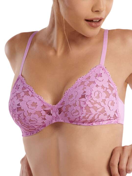 60485LI Soutien-gorge triangle bralette sans armatures Retromania Lisca Cheek Rose face