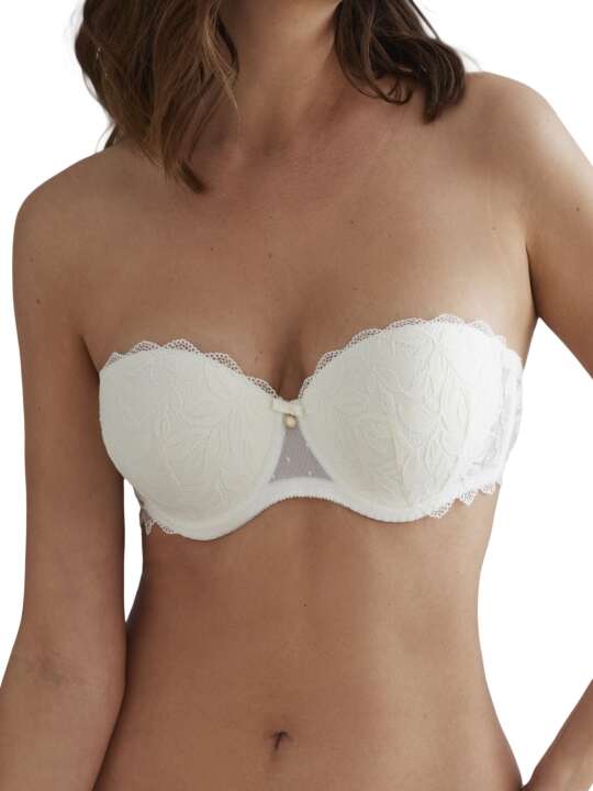 30926SE Soutien-gorge bandeau push-up Filipa Mariage Selmark Ivoire face