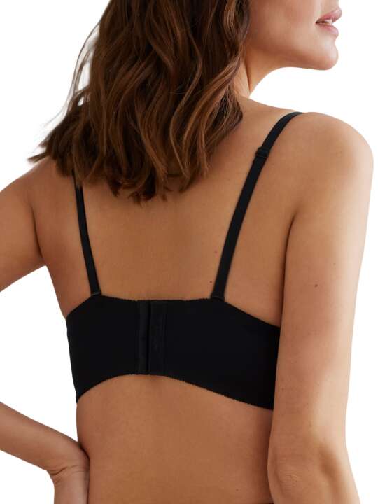 10815SE Soutien-gorge préformé décolleté profond Curves Selmark Noir face