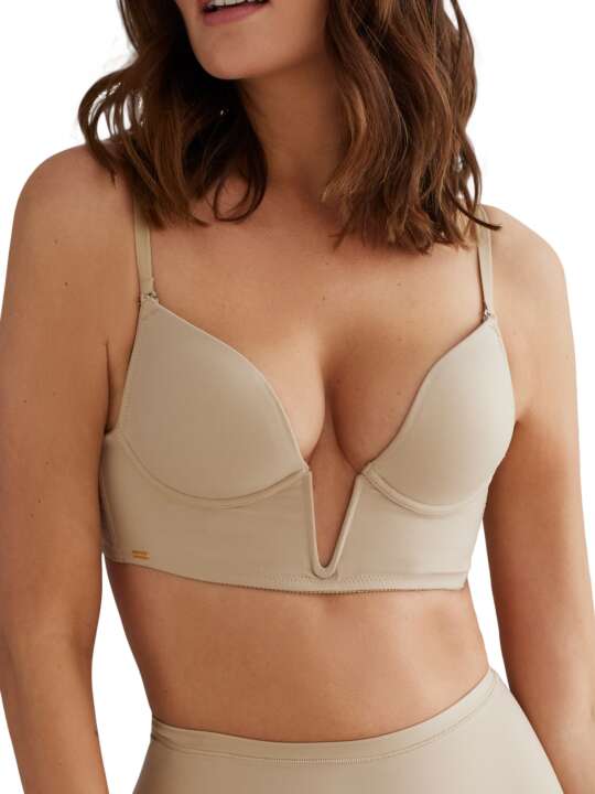 10815SE Soutien-gorge préformé décolleté profond Curves Selmark Peau face