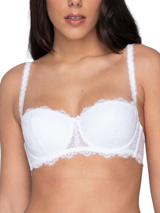 14093LU Soutien-gorge balconnet Orchidea Mariage Luna Splendida Blanc face