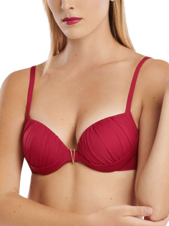 40596LI Haut maillot de bain push-up multipositions Isola Rossa Lisca Rouge face