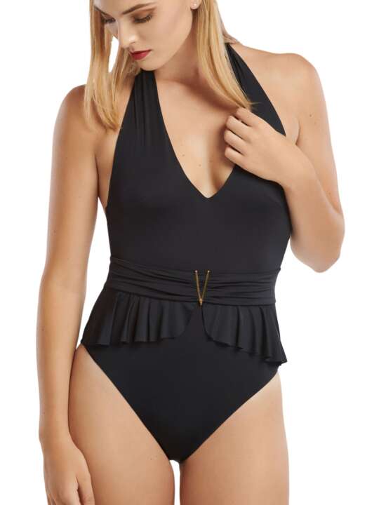 43479LI Maillot de bain 1 pièce préformé sans armatures Isola Rossa Lisca Noir face