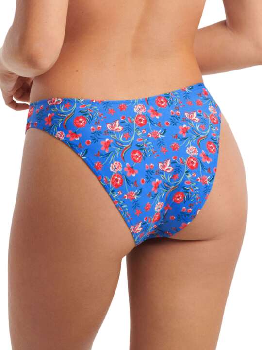 41530LI Bas maillot slip de bain taille basse échancré Java Lisca Bleu face