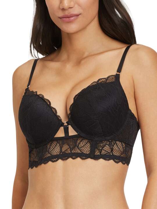 PBT4233 Soutien-gorge bustier push-up Alicia Lascana Noir face