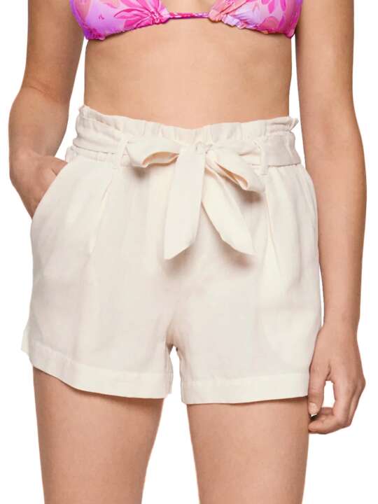 PA4387L Short ceinturé Summer Kapsel Lascana Beige face