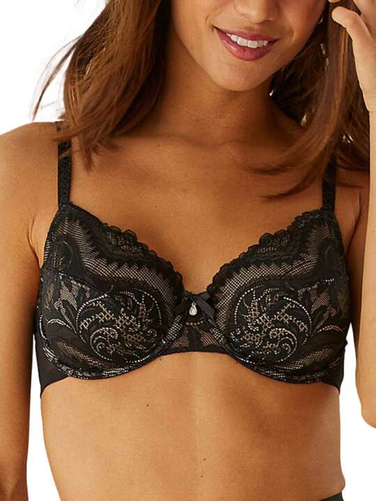 LP192W2 Soutien-gorge armaturé Seduction Lascana Noir face