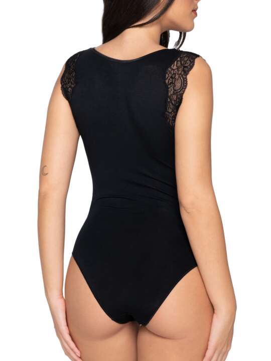 84503LU Body sans manches Micro Touch Luna Splendida Noir face