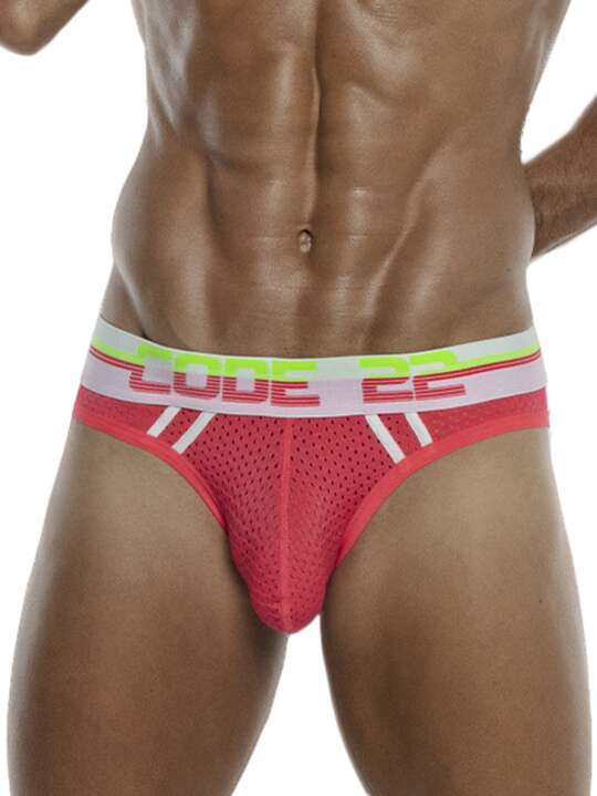 2045COD Slip jockstrap Neo Mesh Code22 Rose face