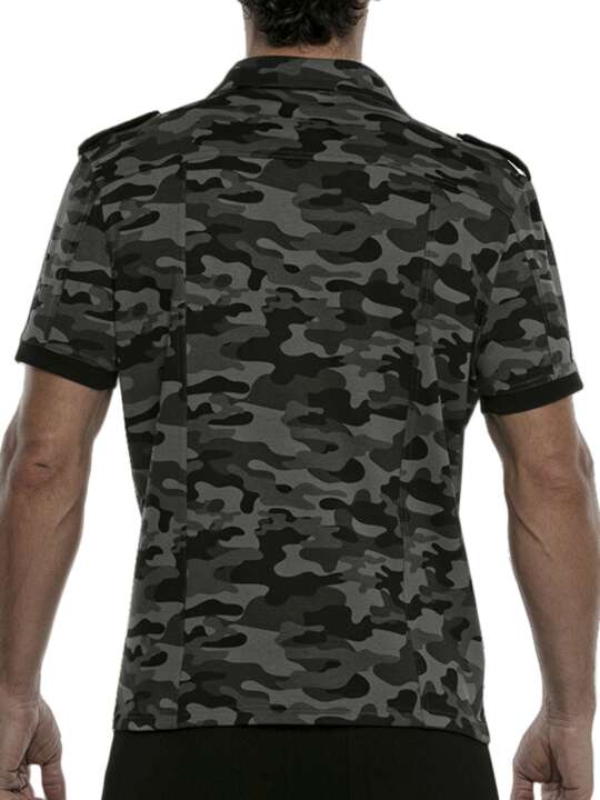 9711COD Chemise manches courtes Stretch Code22 Camouflage face