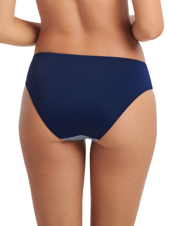 41555LI Bas maillot slip de bain taille haute Quinby Lisca Bleu face