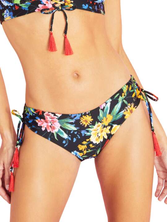 BG406SE Swimming costume shorty with knots Amalfi Selmark Mare Black face