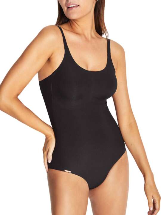 10652SE Underwired bodysuit with removable shells One Selmark Black face