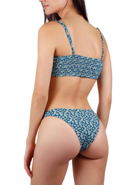 15268AD Ensemble 2 pièces bikini bandeau Daisy Admas Bleu face