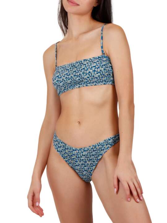 15268AD Ensemble 2 pièces bikini bandeau Daisy Admas Bleu face