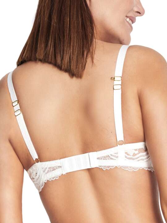 20915SE Soutien-gorge triangle plongeant Ludovica Mariage Selmark Ivoire face