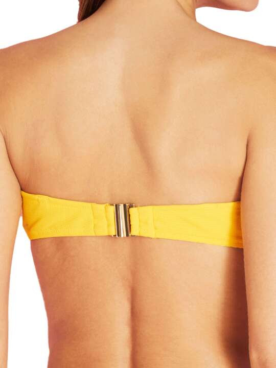 BF216SE Haut maillot de bain bandeau Miami Selmark Mare Jaune face