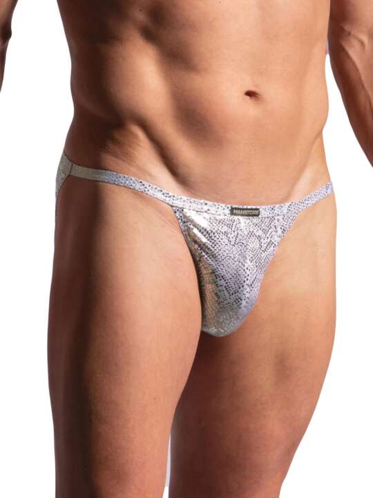 211972M M2227 micro thong briefs Nightclub Manstore Silver face