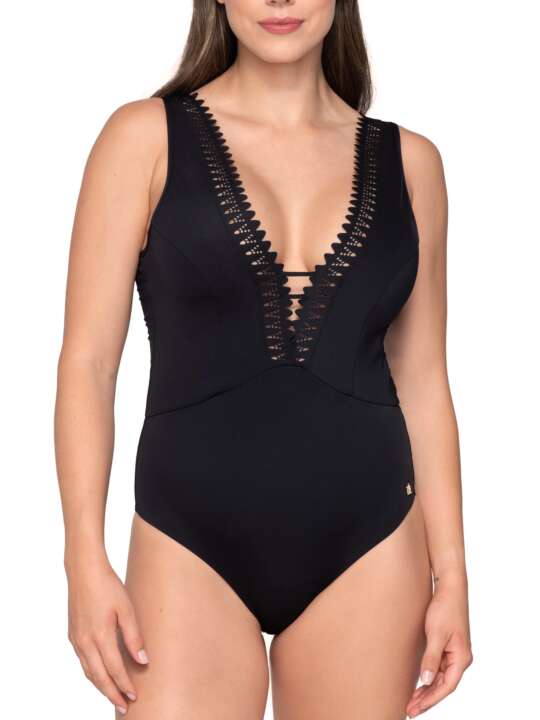 93714LU Maillot de bain une pièce June Luna Splendida Noir face