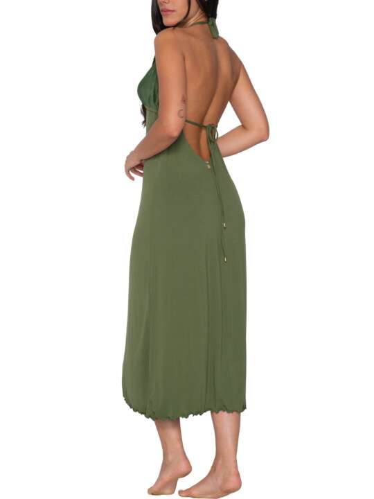 93799LU Robe longue estivale Scarlet Luna Splendida Vert face