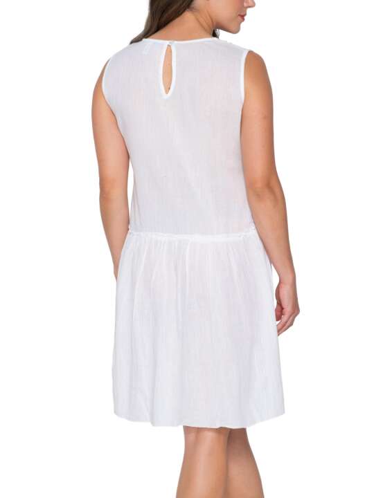 93914LU Robe estivale sans manches Mia Luna Splendida Blanc face