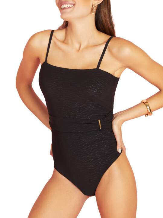 BG058SE Maillot de bain une pièce préformé Dubai Selmark Mare Noir face