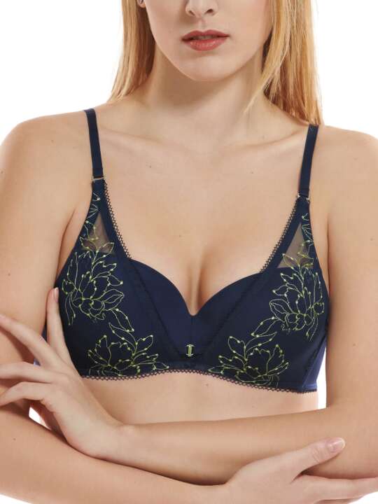 10334LI Soutien-gorge préformé multipositions Jive Lisca Bleu face